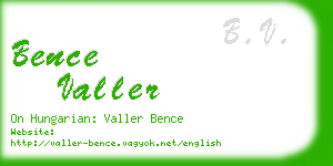 bence valler business card